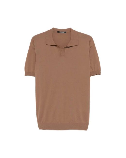 Tagliatore Brown Polo Shirts for men
