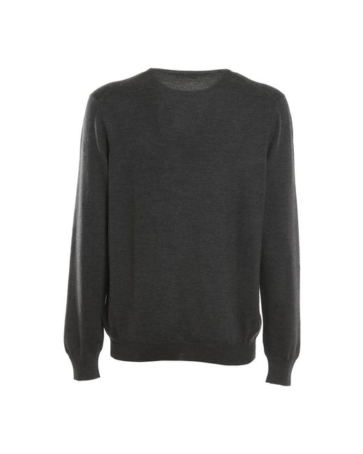 Fay Black Round-Neck Knitwear for men