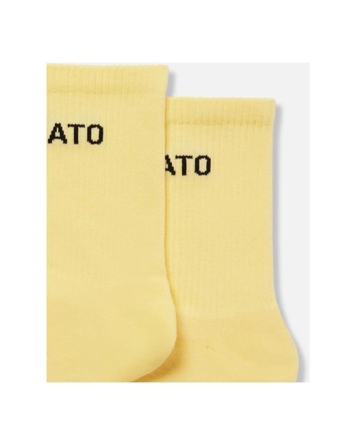 Axel Arigato Ondergoed ,Geel ,Katoen Arigato Logo Tube Socks in het Yellow