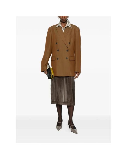 Dries Van Noten Brown Blazers