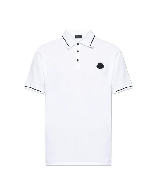 Moncler White Polo Shirts for men
