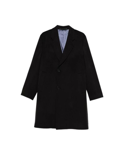 Single-Breasted Coats di Paul Smith in Black da Uomo