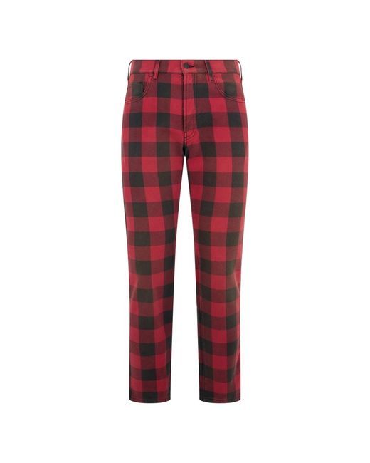 Moschino Red Slim-Fit Trousers for men