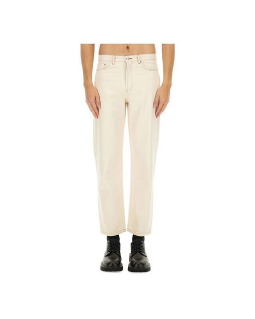 A.P.C. Jeans ,Katoen Jeans Straight in het Natural voor heren