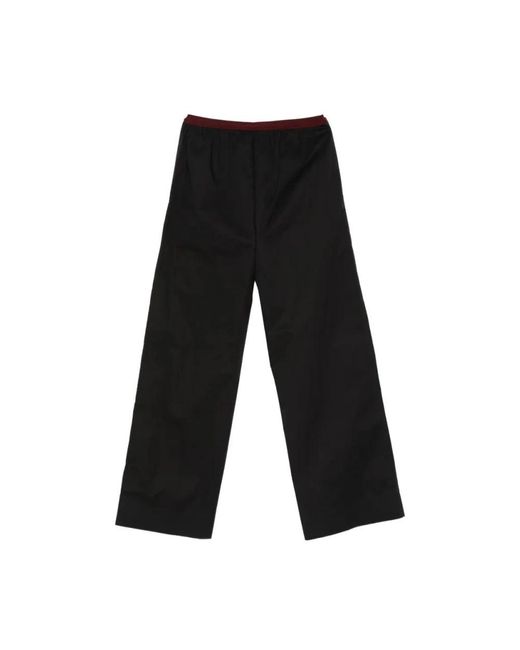 Straight Trousers Plan C de color Black