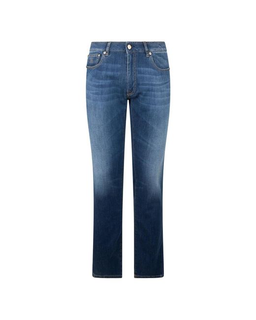 Moorer Blue Straight Jeans for men