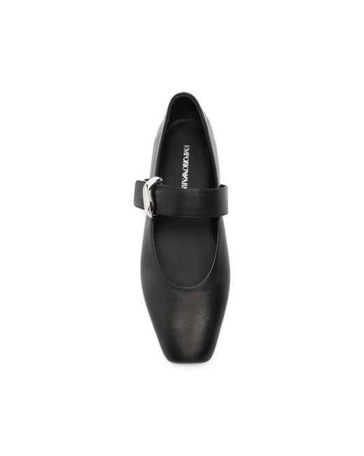 Emporio Armani Black Ballerinas