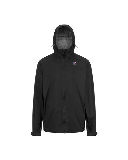 K-Way Rain jackets,blaue tiefe regenjacke für männer in Black für Herren