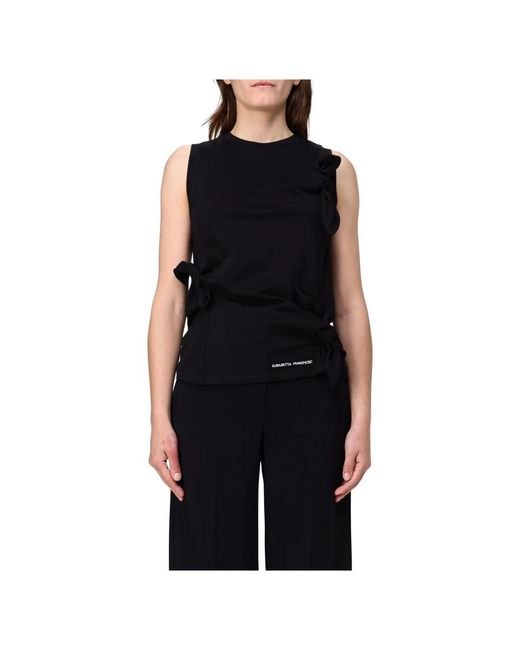 Elisabetta Franchi Black Sleeveless Tops