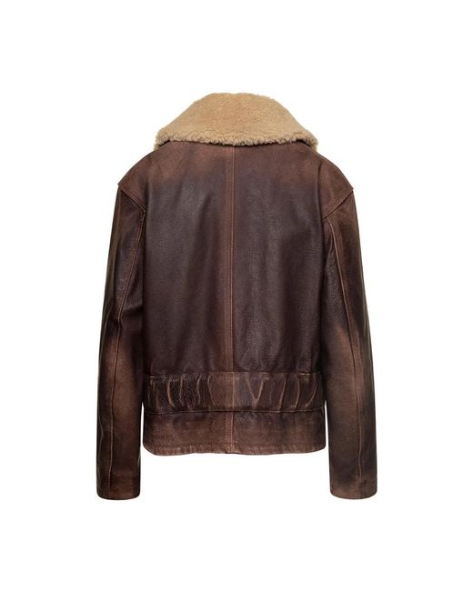Golden Goose Deluxe Brand Brown Leather Jackets