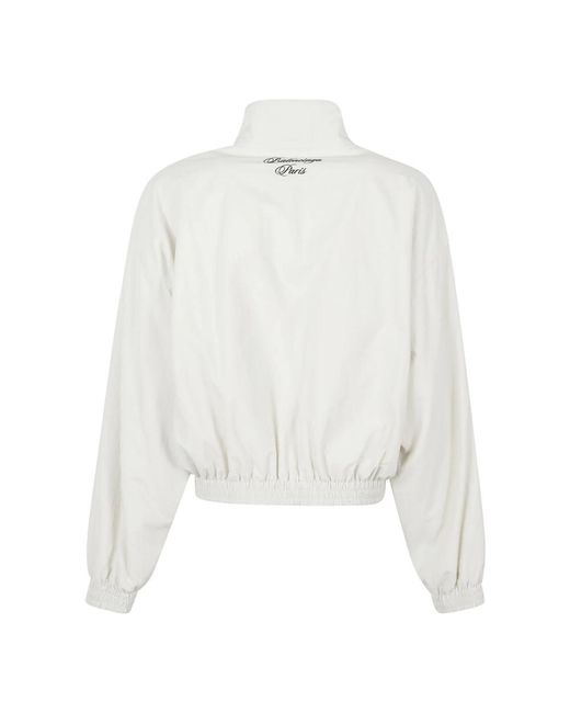 Balenciaga Cursive Tracksuit Jacket in het White