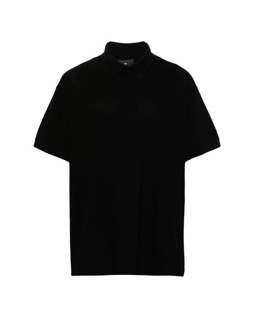 Y-3 Black Polo Shirts for men