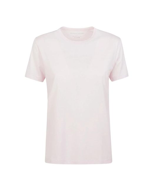 Majestic Filatures Pink Rosa t-shirts und polos italienischer stil