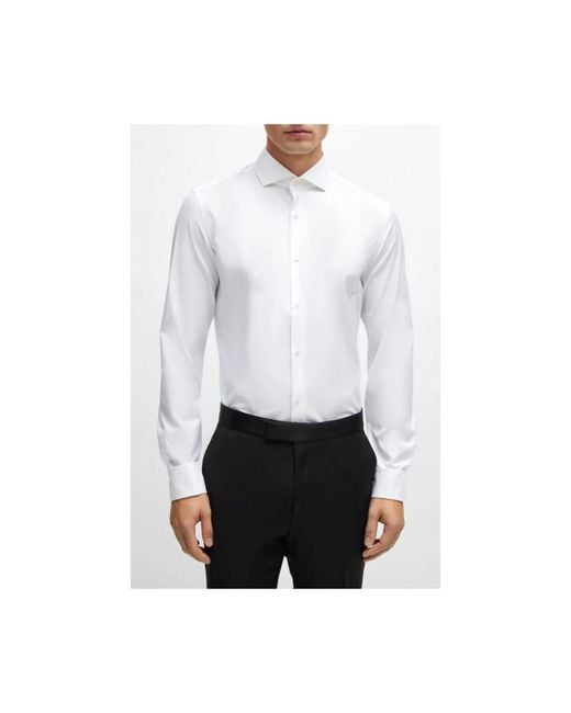 Boss White Formal Shirts for men