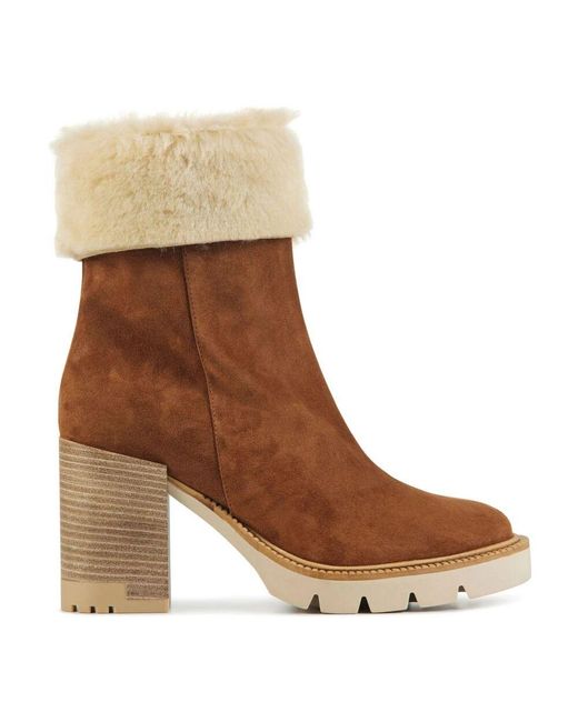 Lina Locchi Brown Braune wildleder stiefeletten