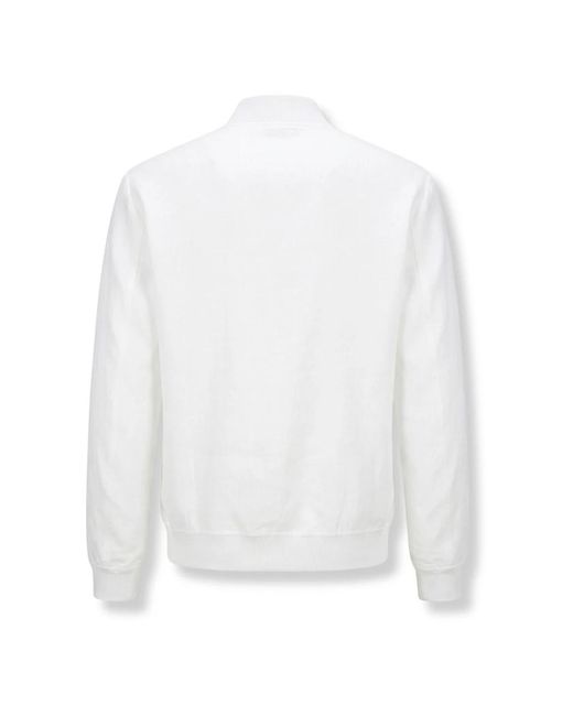 Kiton White Bomber Jackets for men