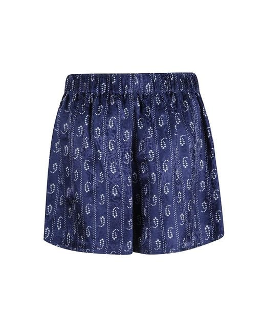 Tory Burch Blue Short Shorts