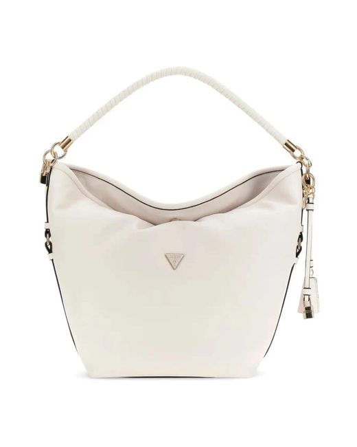Guess White Shoulder Bags