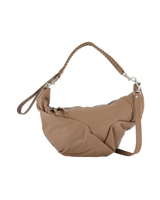 Vivienne Westwood Grijze Leren Schoudertas in het Brown