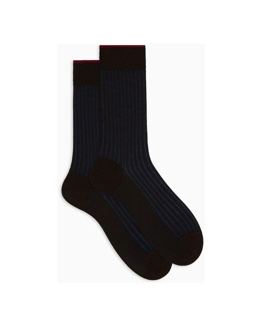 Gallo Kurze braune plattierte baumwolle und socken in Black für Herren