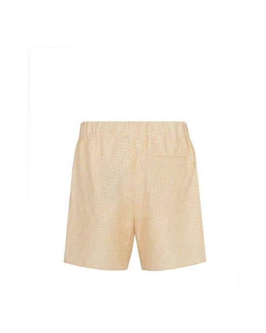 Fendi Natural Short Shorts for men