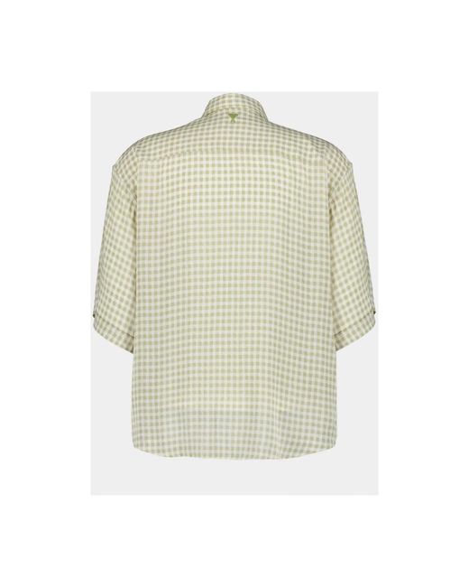 AMI Groen Geruite Overhemd Casual Elegantie in het Natural voor heren