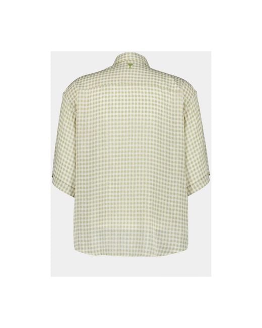 AMI Groen Geruite Overhemd Casual Elegantie in het Natural voor heren