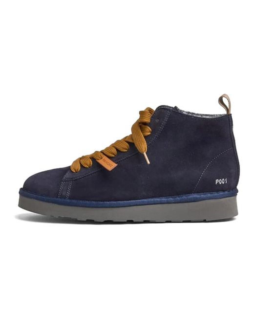 Pànchic Blue Lace-Up Boots for men