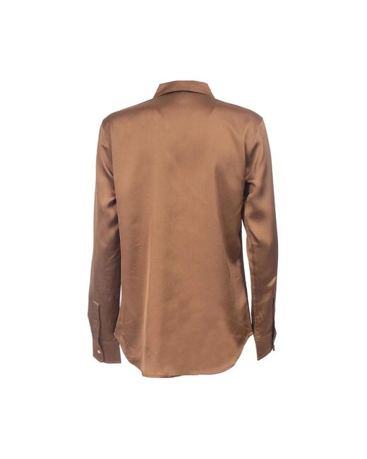 Ralph Lauren Overhemden ,Bruin ,Polyester Lauren Twill Shirt in het Brown
