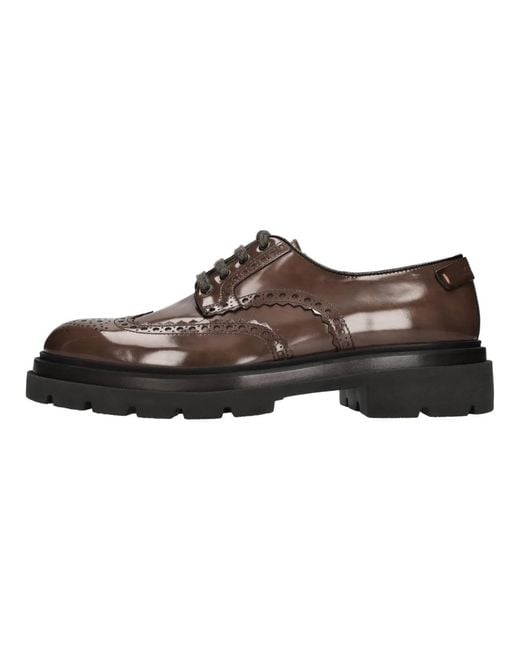 Santoni Brown Laced Shoes for men