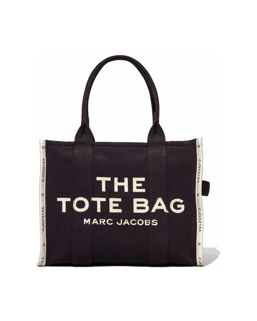 Marc Jacobs Black Large Jacquard Tote Bag