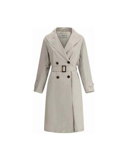 Paltò Gray Belted Coats