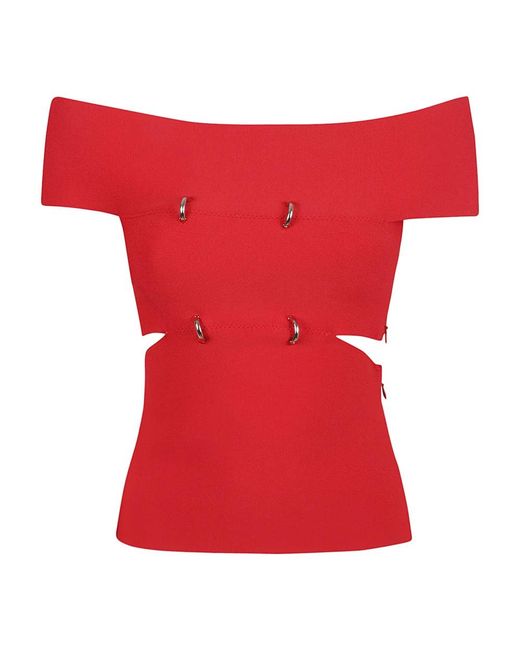 McQueen Overhemden ,Rood ,Stijlvolle Top Voor Vrouwen in het Red