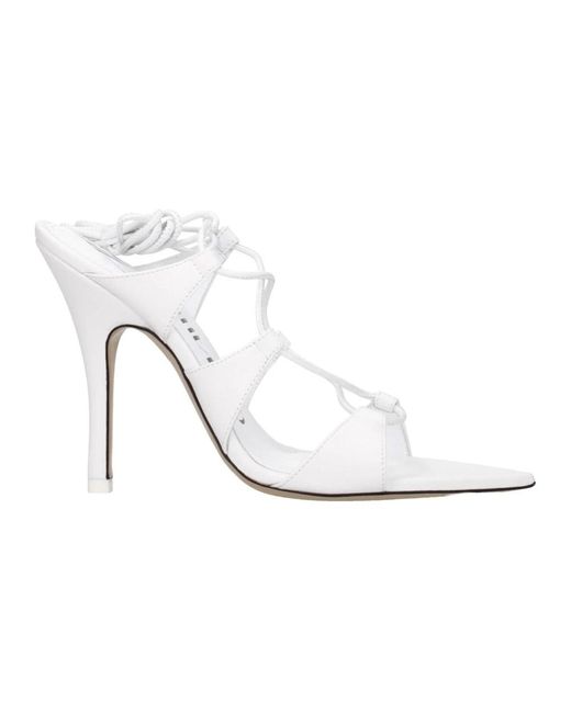 The Attico High Heel Sandals in het White