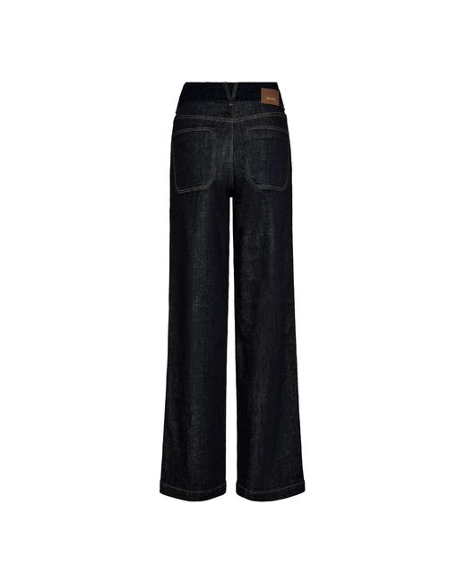 Mos Mosh Wide Jeans in het Black
