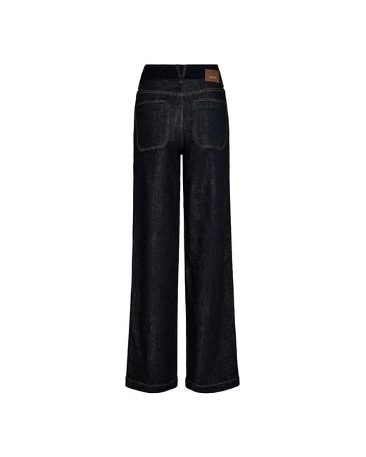 Wide Jeans Mos Mosh en coloris Black