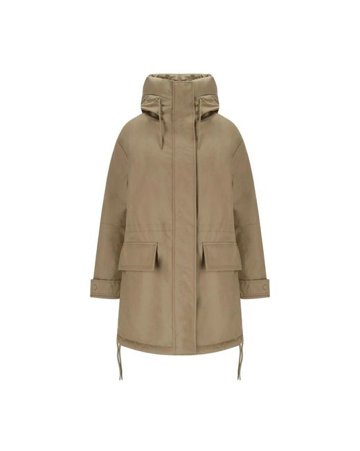 DUNO Natural Kamel wendbare parka mit technischen stoffen