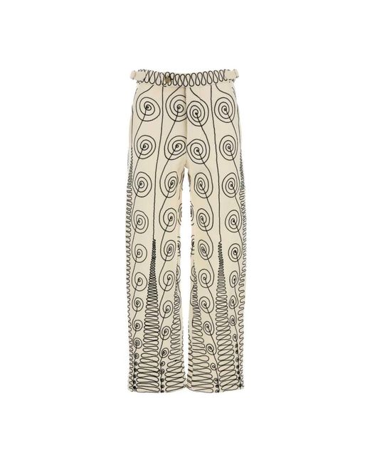 Wide Trousers di Bode in Natural da Uomo