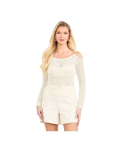 Marciano White Round-Neck Knitwear