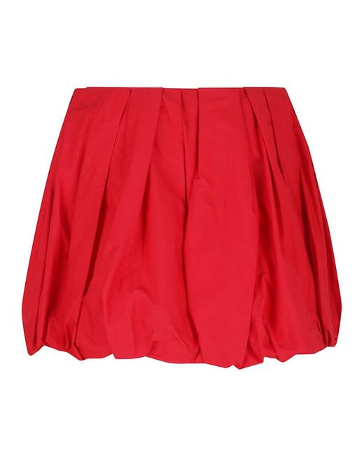 Pinko Red Roter Baumwollrock Eleganter Stil