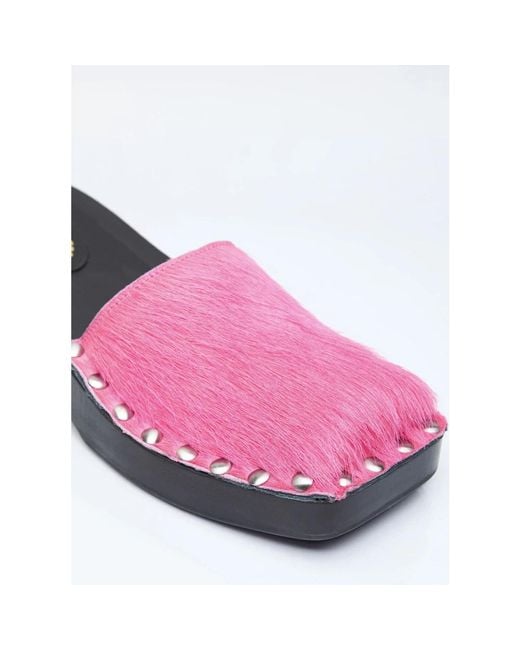 Acne Pink Heeled Mules