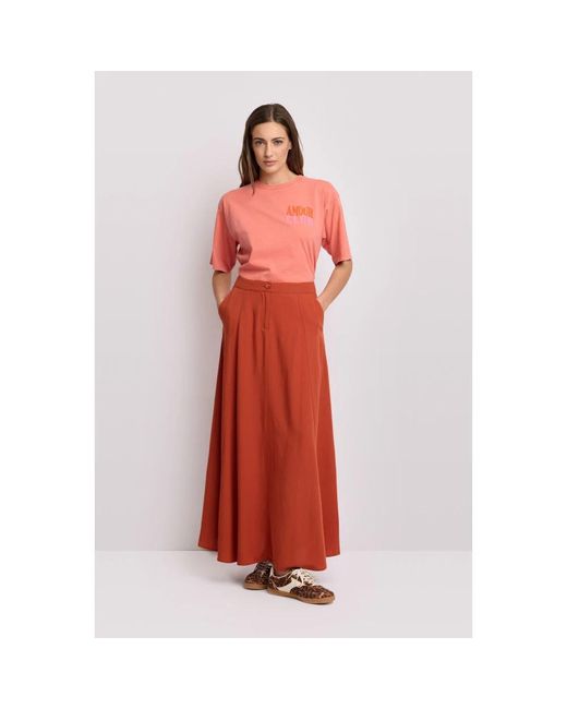 Kocca Red Maxi Skirts