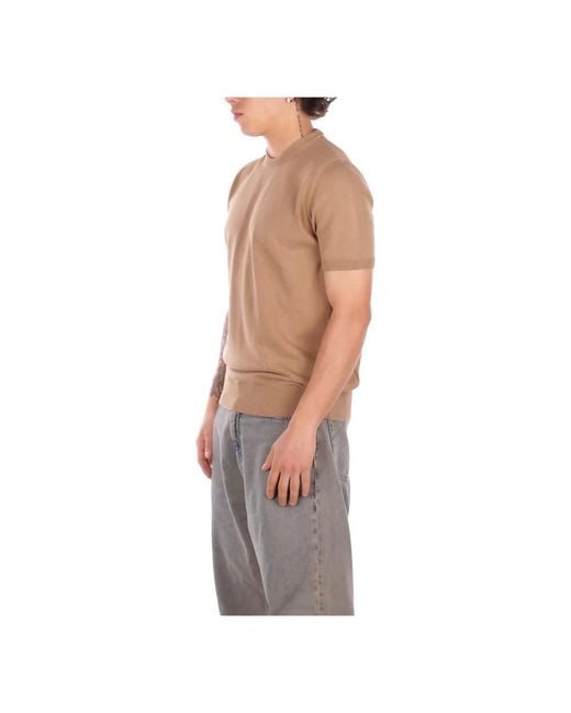 Alpha Studio Gray Round-Neck Knitwear for men