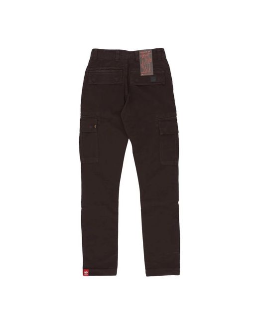 Alpha Industries Black Slim-Fit Trousers for men