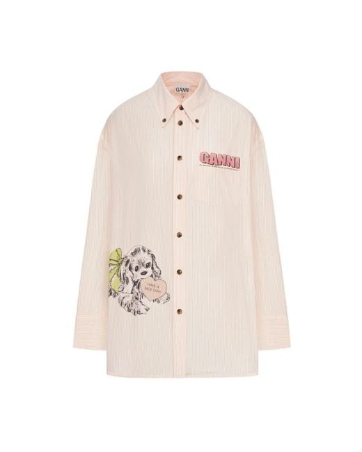 Shirts Ganni de color Natural