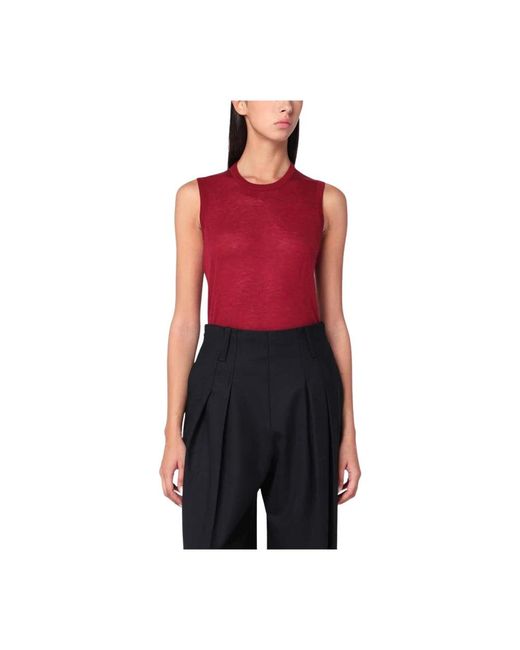 6397 Sleeveless Tops in het Red