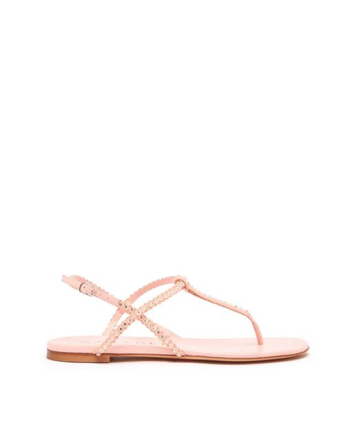 Flat sandals Casadei de color Pink