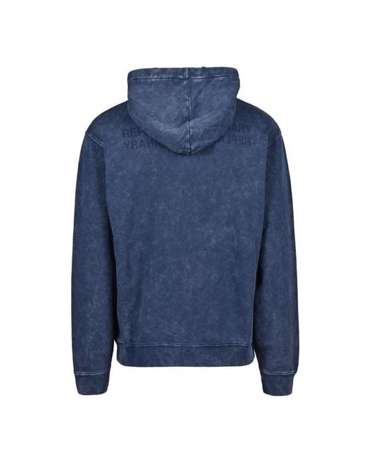 Felpa di cotone di Replay in Blue da Uomo
