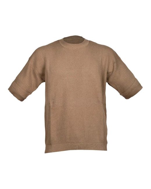 Circolo 1901 Brown Round-Neck Knitwear for men