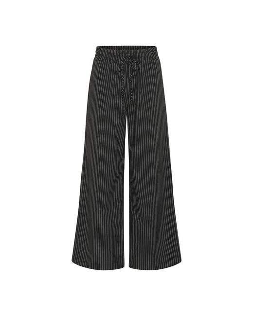 Wide Trousers Kaffe de color Black
